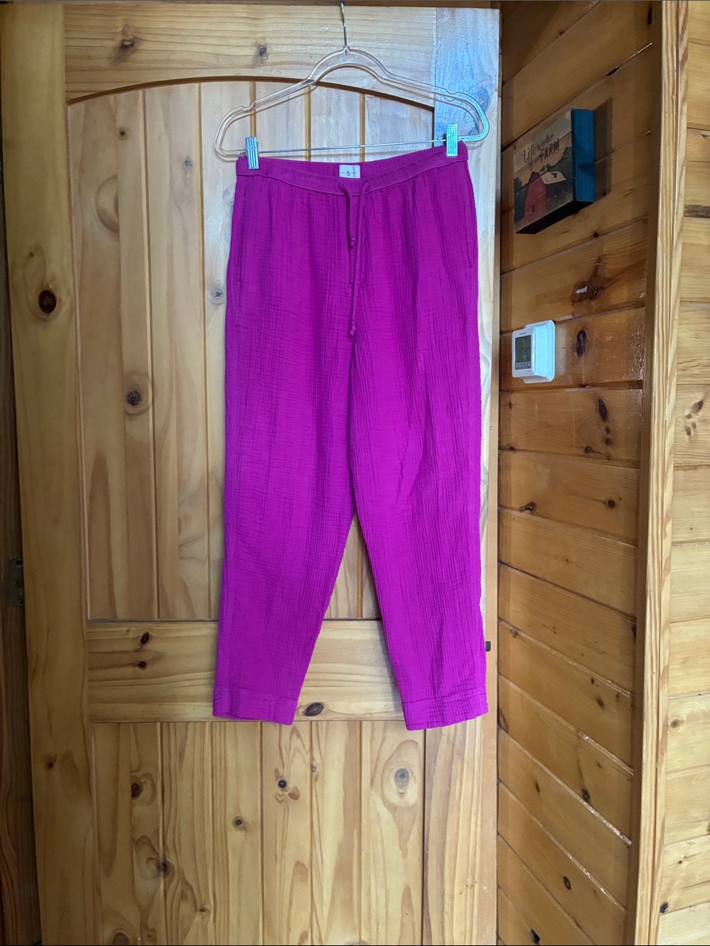 Lou & grey 100 percent gauzy cotton drawstring pants